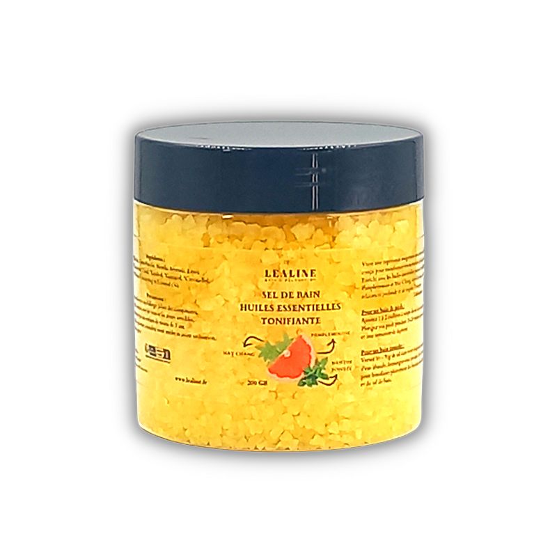 Sel de bain huile essentielle tonifiante lealine-bain-relaxation