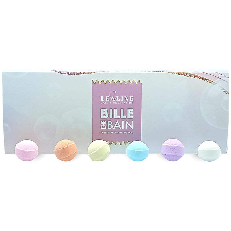 Coffret 38 Mini Billes de bain - lealine-bain-relaxation