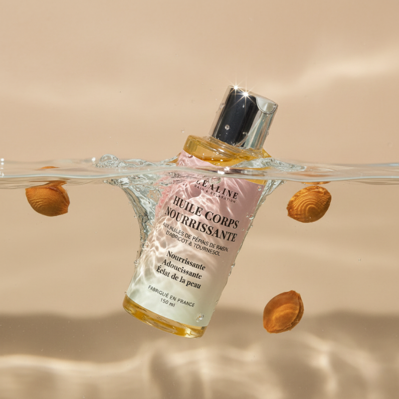 Huile sèche nourrissante pour le corps